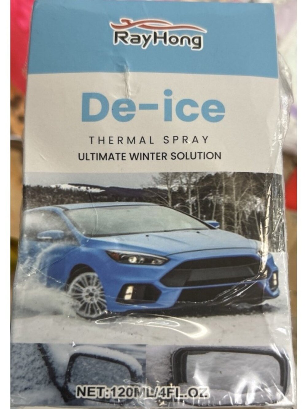 RayHong Car De-Icing Spray Is a Convenient Spray for Snow and Ice Ultimate 4 Fl.